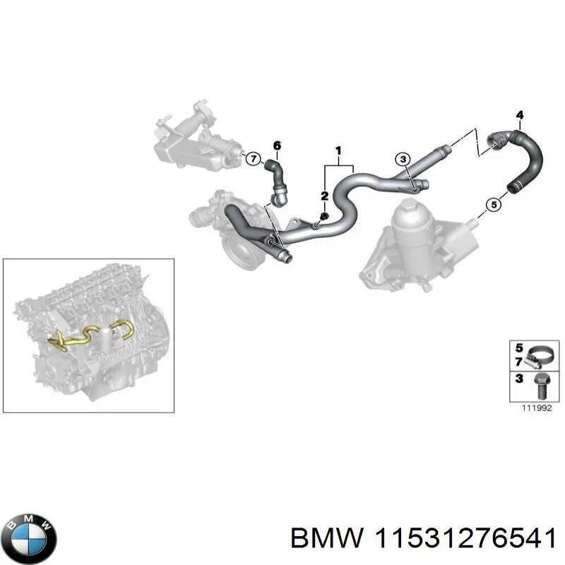 Купити 11531276541 BMW Шланг/патрубок радіатора охолодження, верхній