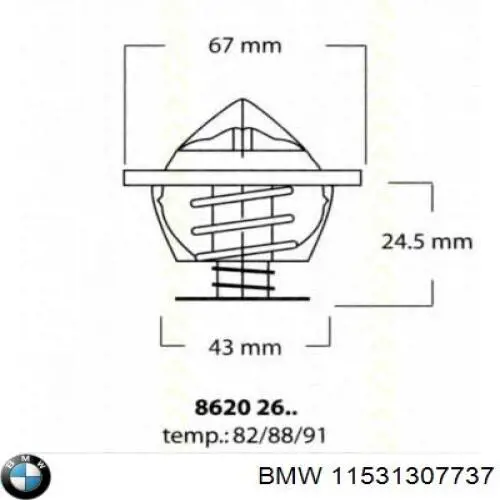 11531307737 BMW Авто термостат