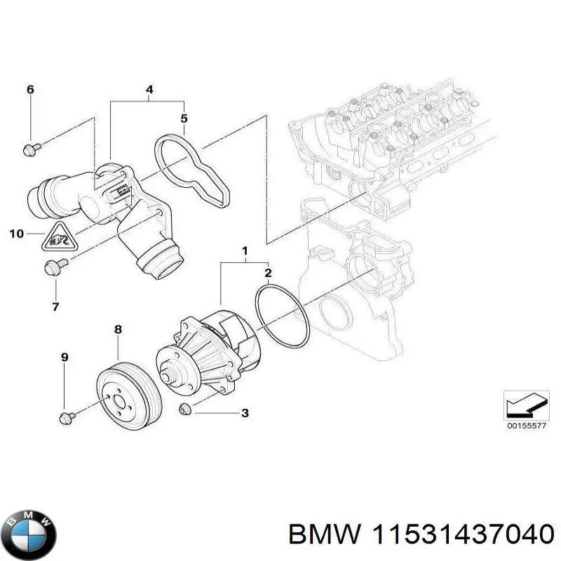 11531437040 BMW Авто термостат