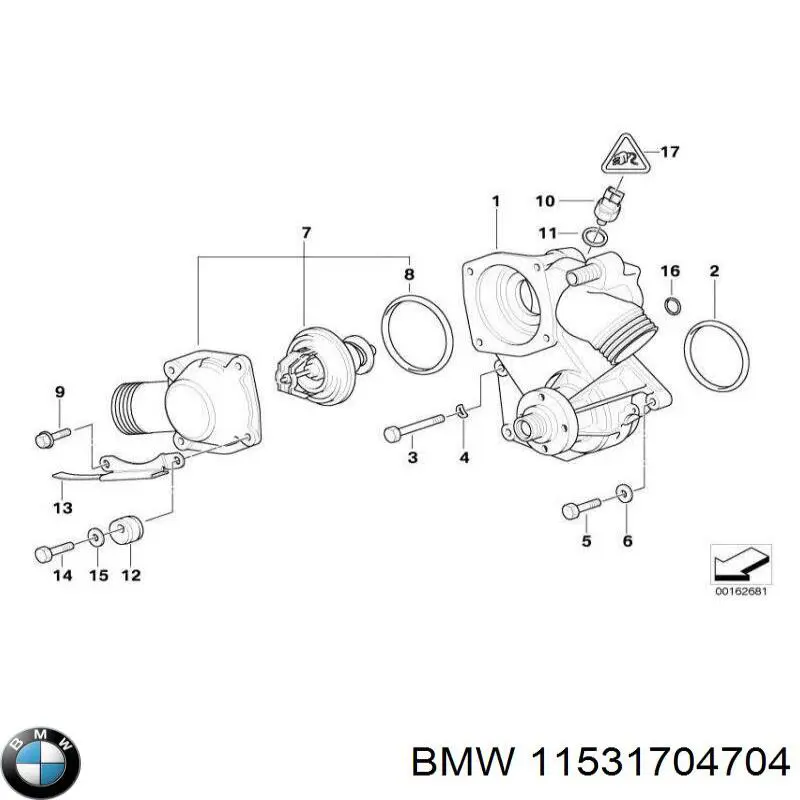 Автомобільний термостат BMW 11531704704 ціна, від 44.38 USD