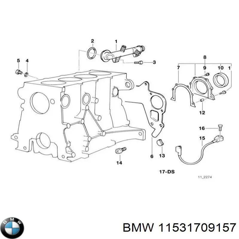 11531709157 BMW Прокладка водяної помпи