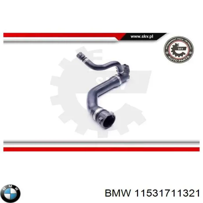 11531711321 BMW Шланги системи охолодження