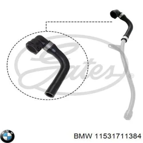 11531711384 BMW Шланг термостата