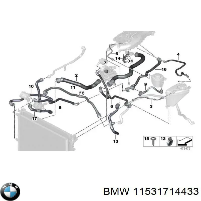  BMW 11531714433 ціна, від 7.08 USD