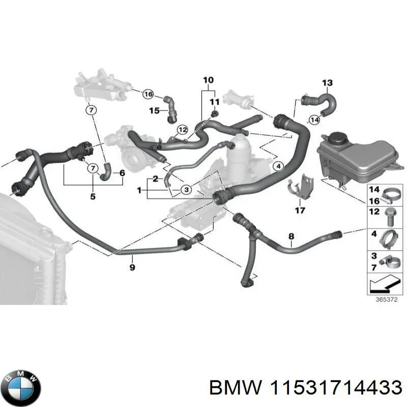 Купити 11531714433 BMW 