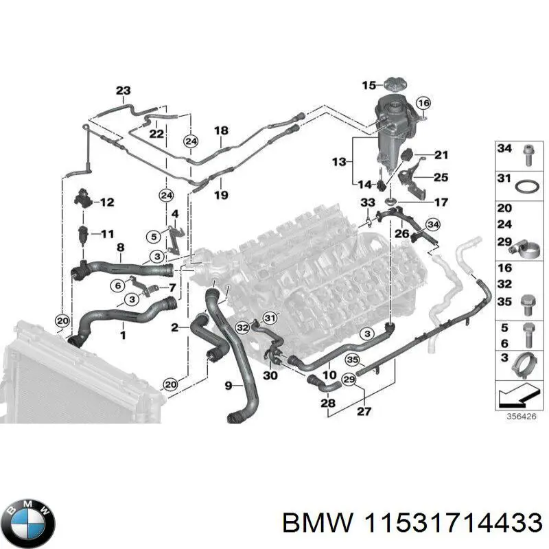  11531714433 BMW