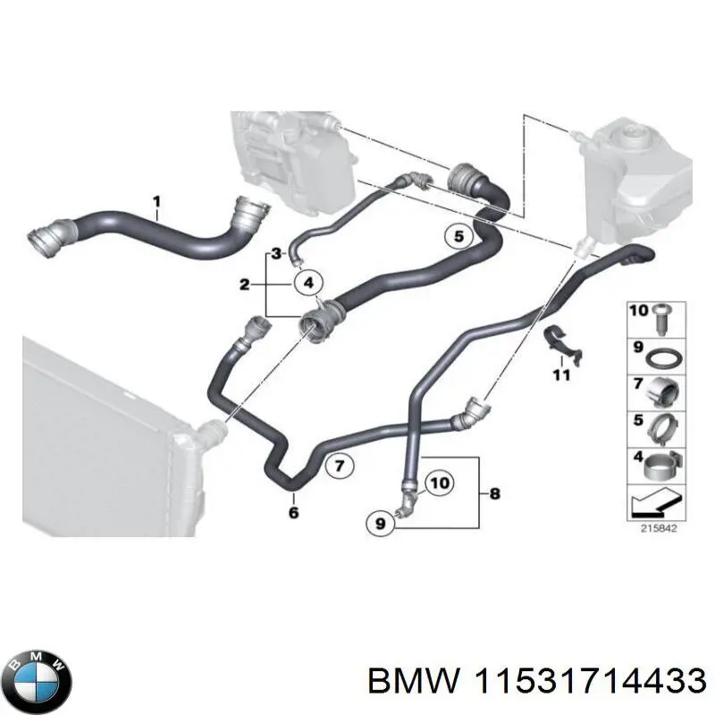 Купити 11531714433 BMW 