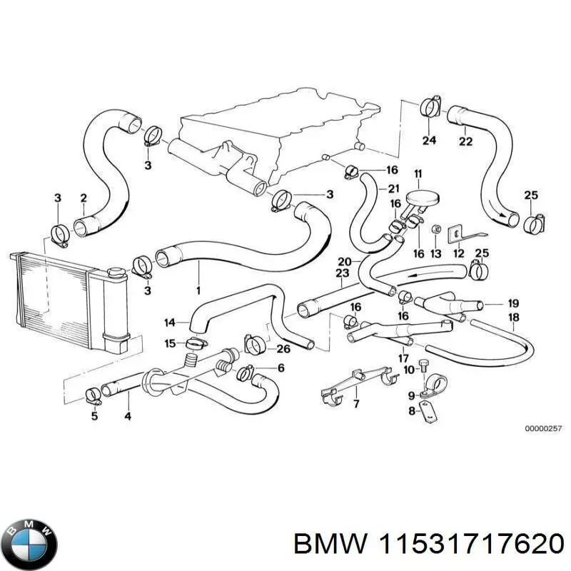  BMW 11531717620 ціна, від 48.08 USD