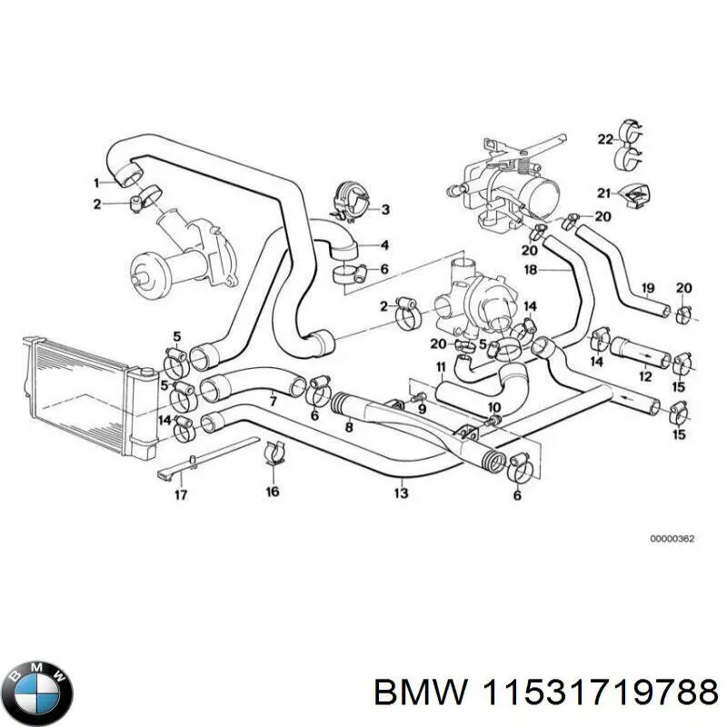 Патрубок повітряний 11531719788 BMW