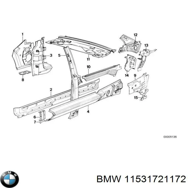 Прокладка водяної помпи 11531721172 BMW