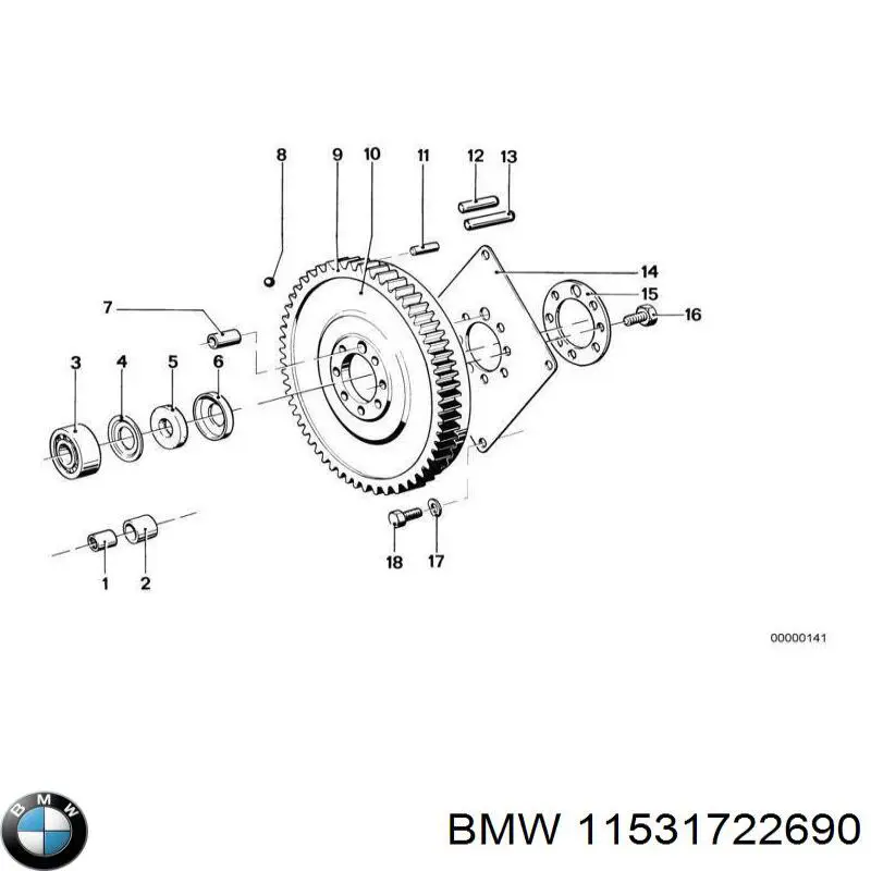 11531722690 BMW Прокладка кронштейна маслянного фільтра