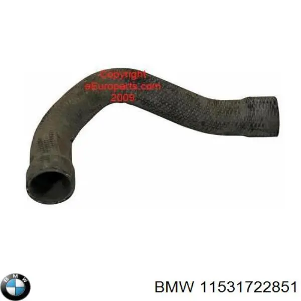 Шланг/патрубок радіатора охолодження, нижній BMW 11531722851 ціна, від 8.75 USD