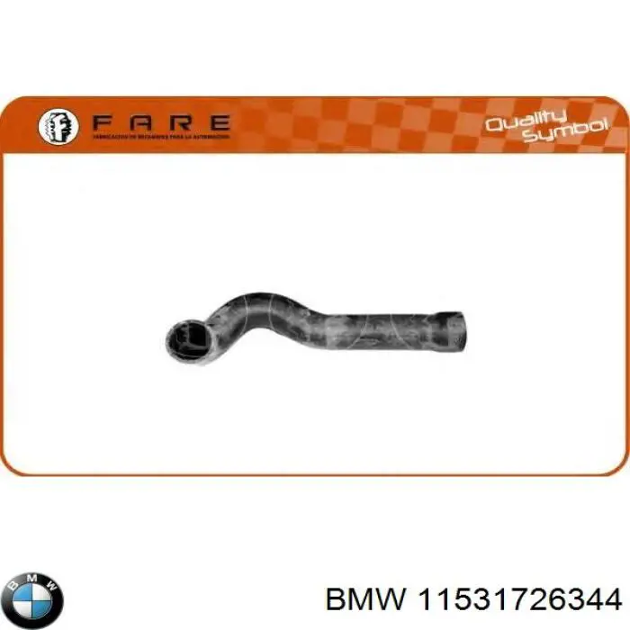 11531726344 BMW Шланг/патрубок радіатора охолодження, нижній