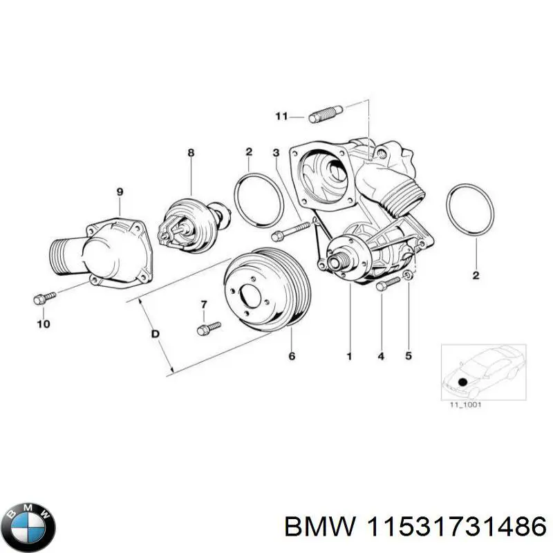 Термостат 11531731486 BMW