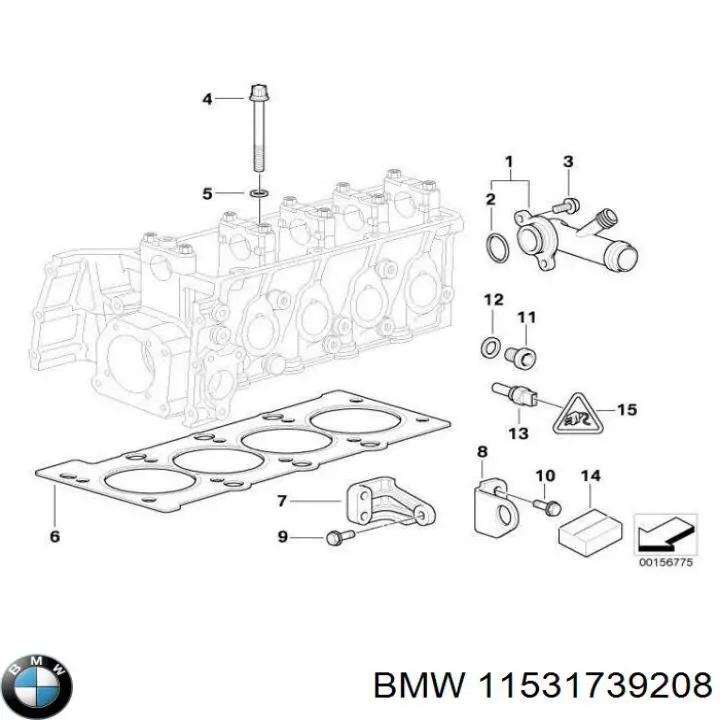 Водяний патрубок BMW 11531739208 ціна, від 6.33 USD
