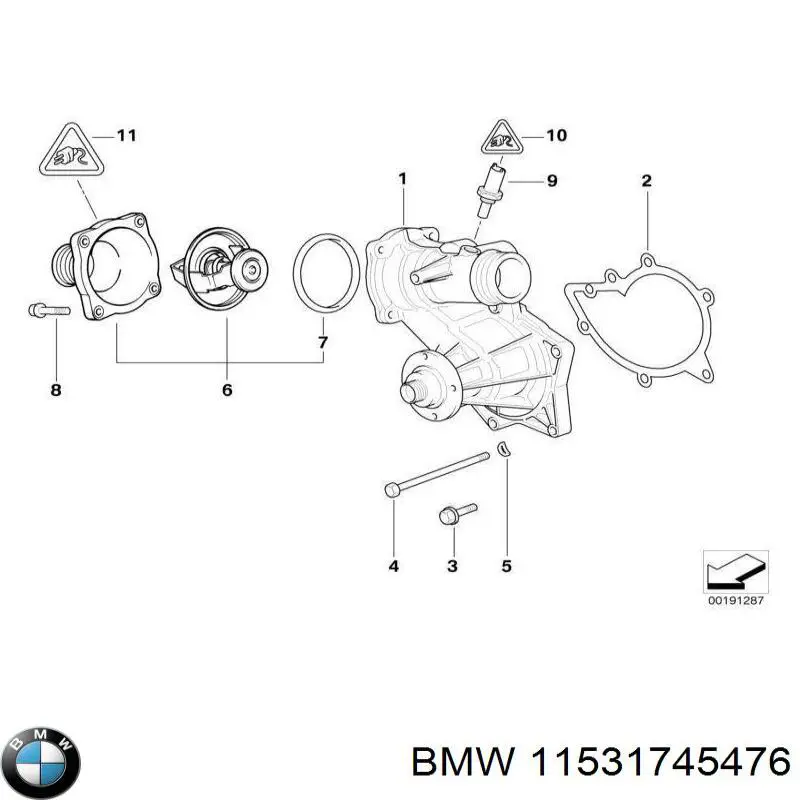  BMW 11531745476 ціна, від 158.70 USD
