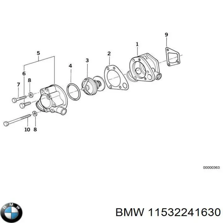 Автомобільний термостат BMW 11532241630 ціна, від 8.24 USD