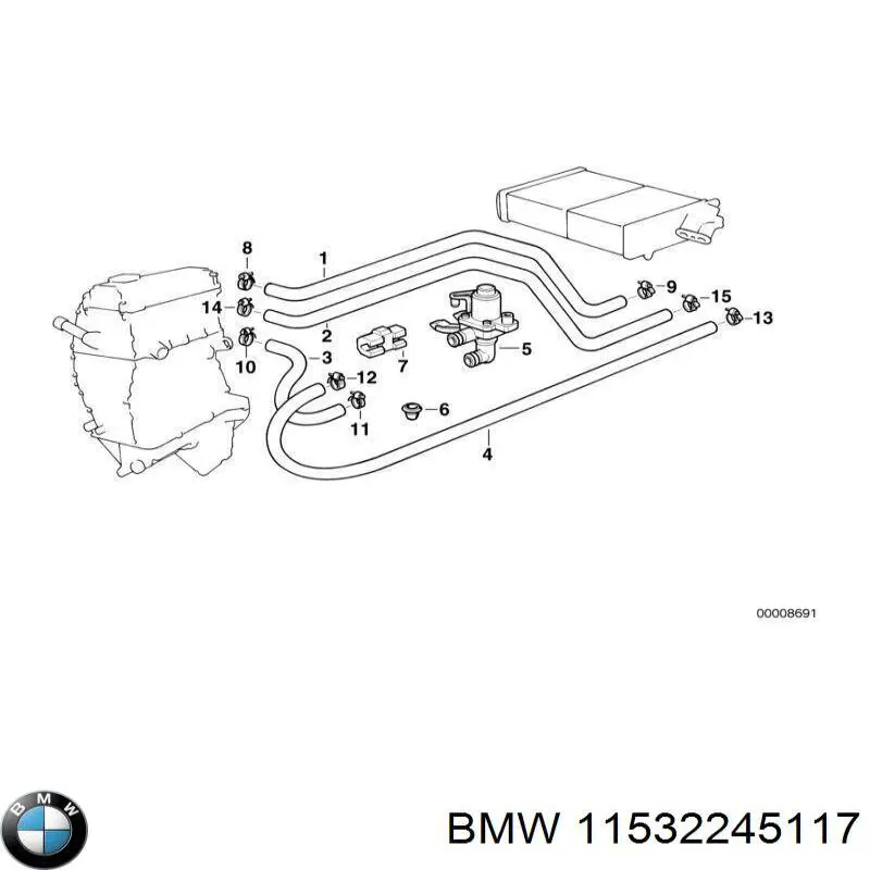  BMW 11532245117 ціна, від 43.24 USD