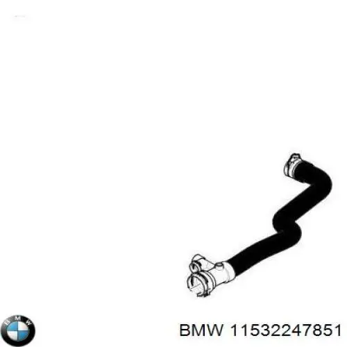 Шланг/патрубок радіатора охолодження, верхній BMW 11532247851 ціна, від 64.41 USD