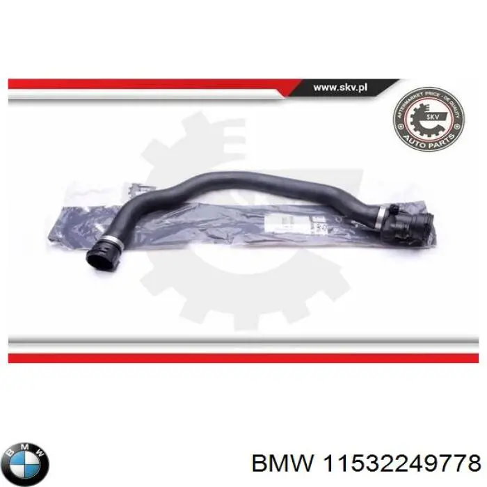 Шланг/патрубок радіатора охолодження, верхній 11532249778 BMW