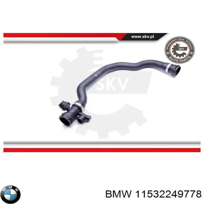 11532249778 BMW Шланг/патрубок радіатора охолодження, верхній