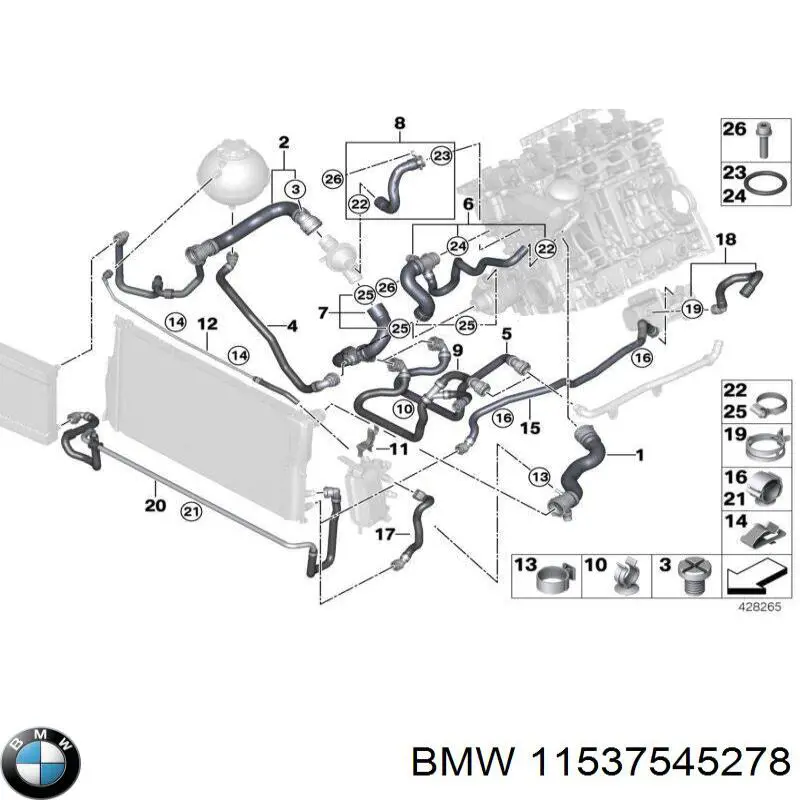 11537545278 BMW Прокладка водяної помпи