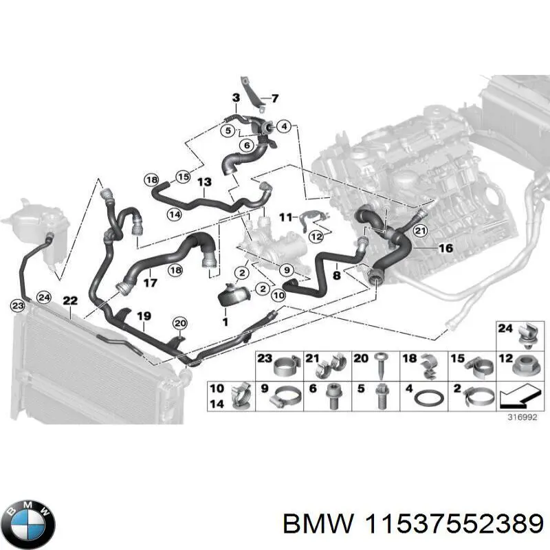  BMW 11537552389 ціна, від 13.57 USD