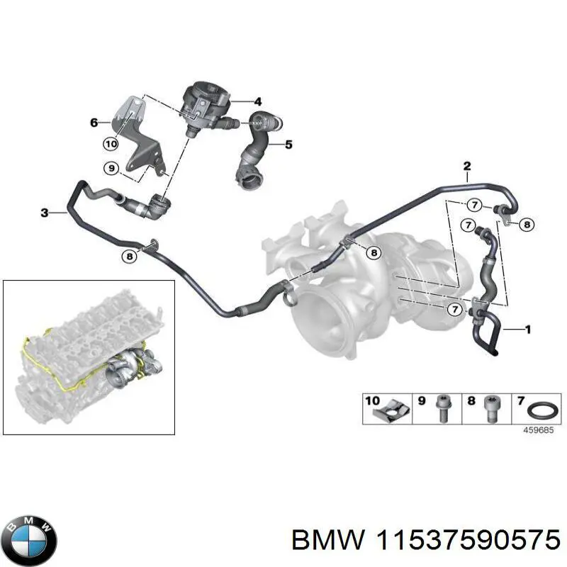 Прокладка водяної помпи BMW 11537590575 ціна, від 3.88 USD