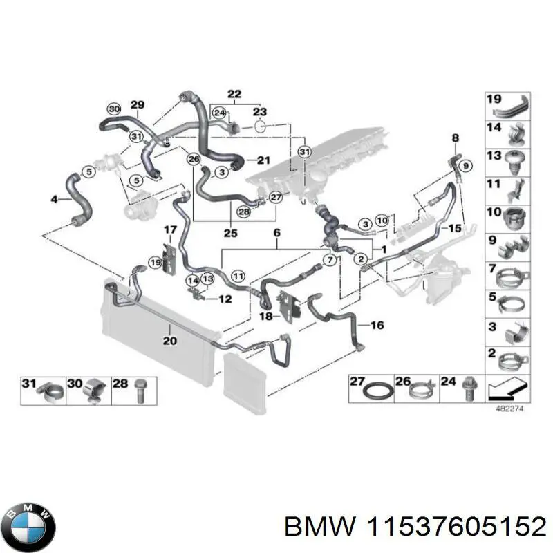  BMW 11537605152 ціна, від 32.85 USD