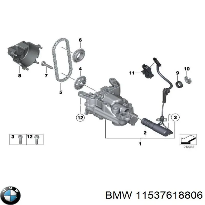 Купити 11537618806 BMW Прокладка кришки горловини, маслозаливної