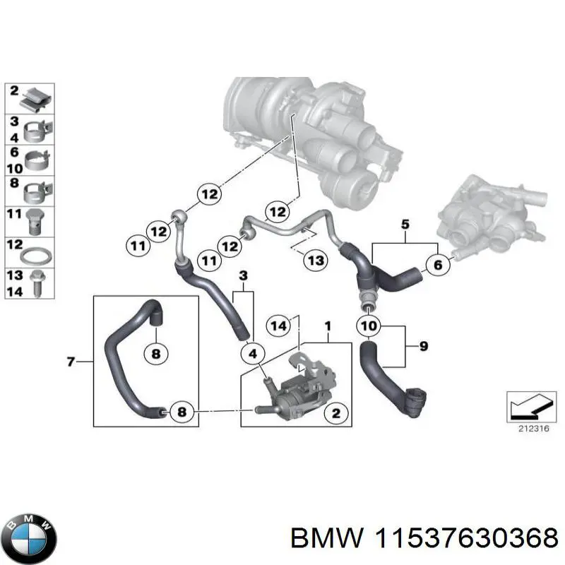 Водяний насос охолодження електричний додатковий BMW 11537630368 ціна, від 42.30 USD