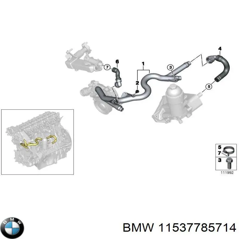 Шланги системи охолодження BMW 11537785714 ціна, від 33.05 USD