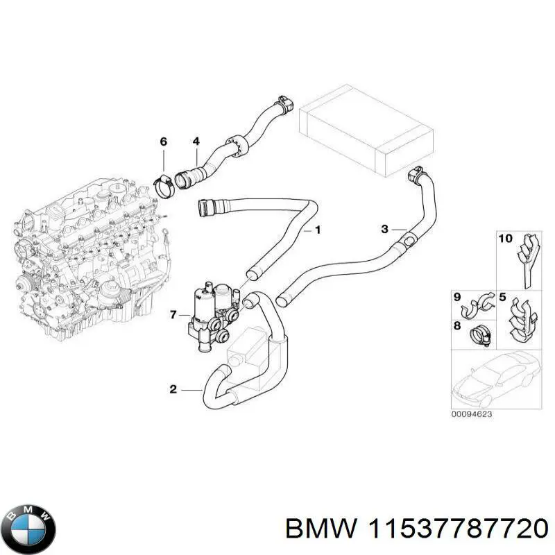 Купити 11537787720 BMW Шланг/патрубок радіатора охолодження, верхній