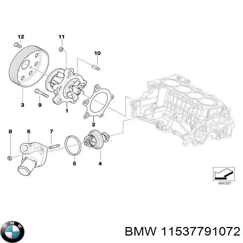 11537791072 BMW Авто термостат