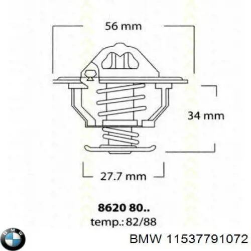 Автомобільний термостат BMW 11537791072 ціна, від 7.54 USD
