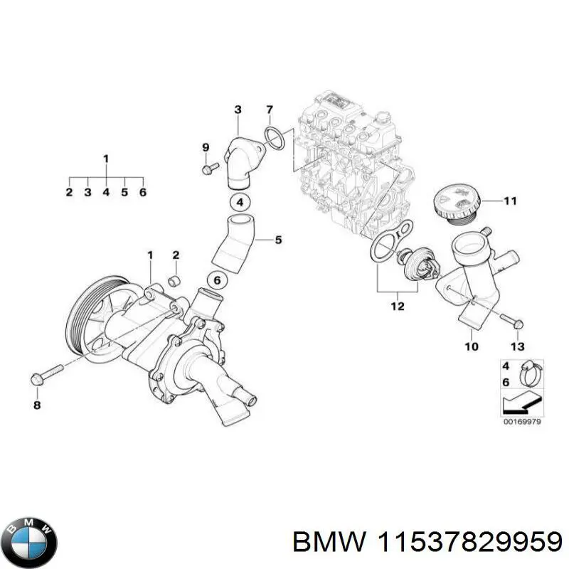Кожух термостата BMW 11537829959 ціна, від 27.59 USD