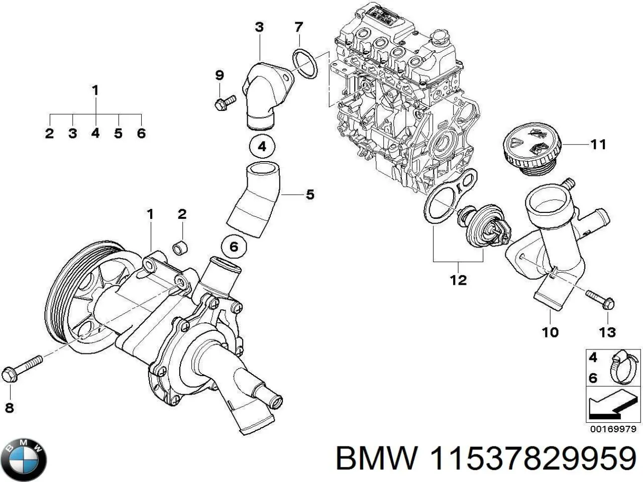 Купити 11537829960 BMW Корпус термостата