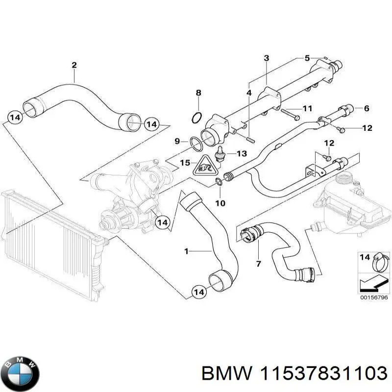 Купити 11537831103 BMW Корпус термостата