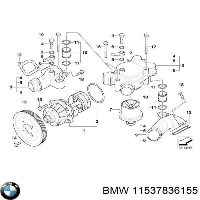 11537836155 BMW Авто термостат