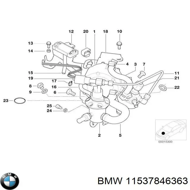 Патрубок системи охолодження BMW 11537846363 ціна, від 397.57 USD