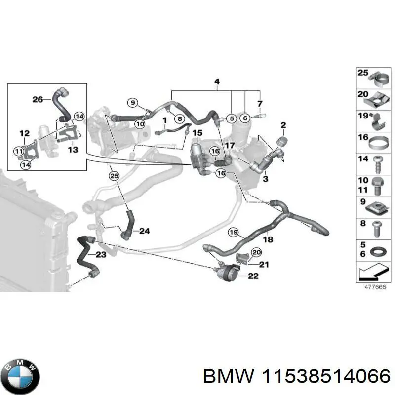  BMW 11538514066 ціна, від 44.23 USD