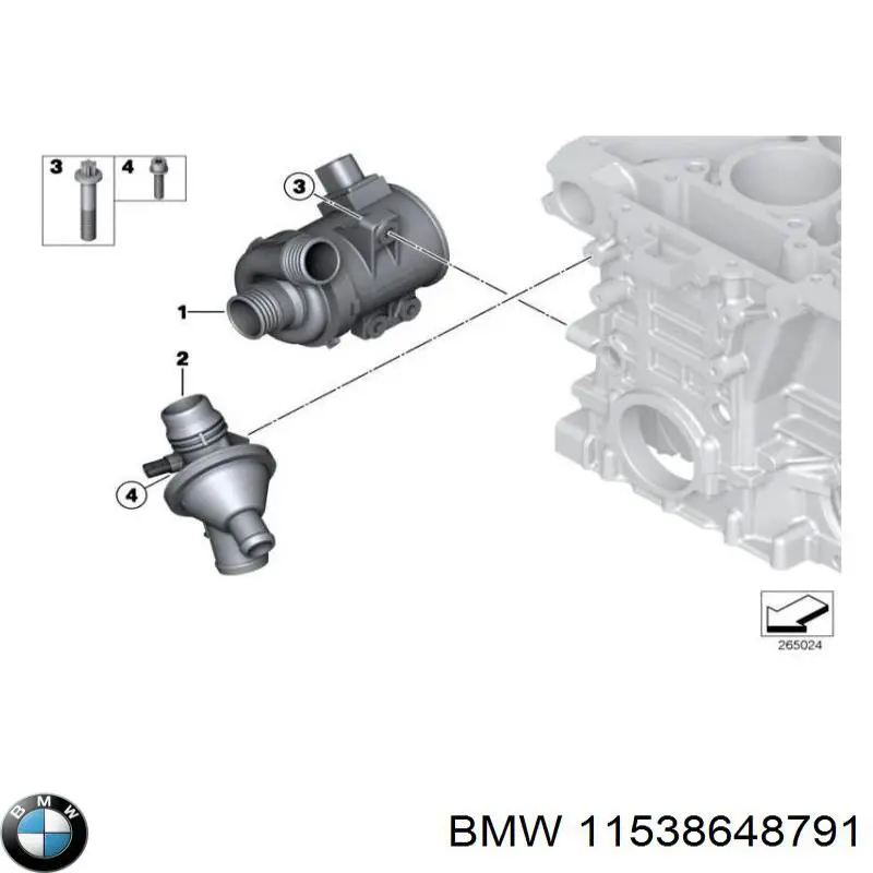 Купити 11538648791 BMW Корпус термостата