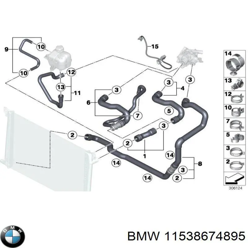 Кожух термостата BMW 11538674895 ціна, від 87.50 USD