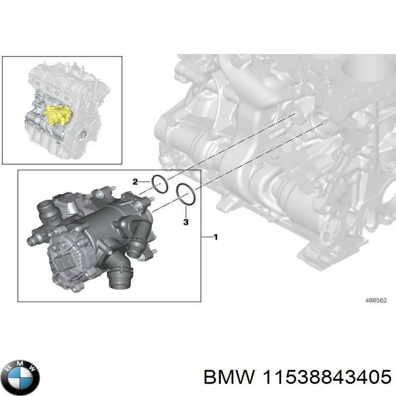 Кожух термостата BMW 8631943 ціна, від 223.38 USD