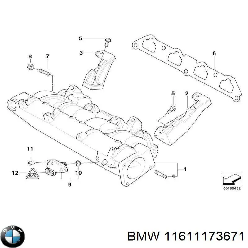 Прокладка впускного колектора BMW 11611173671 ціна, від 7.59 USD