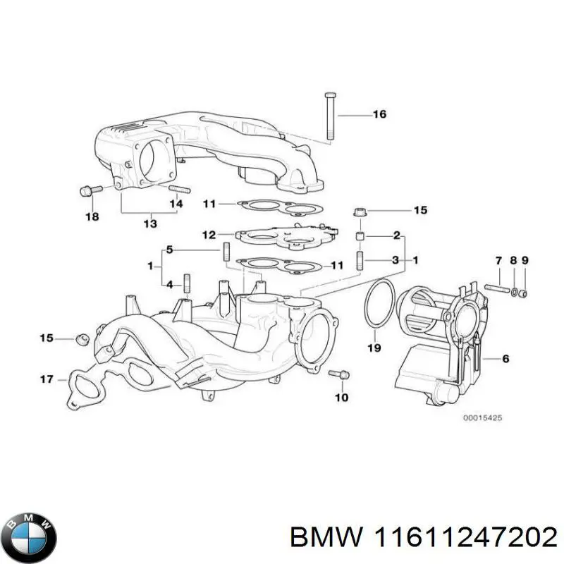 Дросільна заслінка в зборі 11611247202 BMW