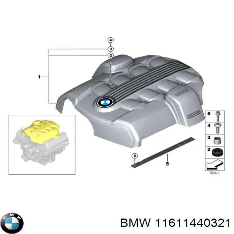 Прокладка впускного колектора BMW 11611440321 ціна, від 28.95 USD