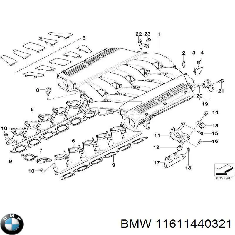 Прокладка впускного колектора 11611440321 BMW