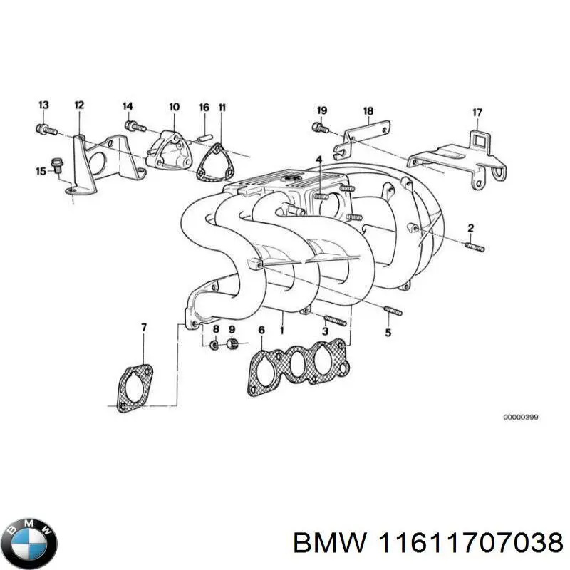 Купити 11611707038 BMW Прокладка впускного колектора