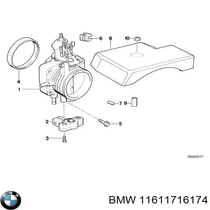 11611716174 BMW Прокладка дросельної заслінки